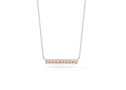 Horizontal Beaded Pendant with CZ Studded